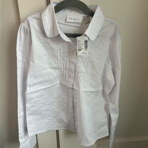 The Children's Place White Button Down Shirt Classic Long Sleeve